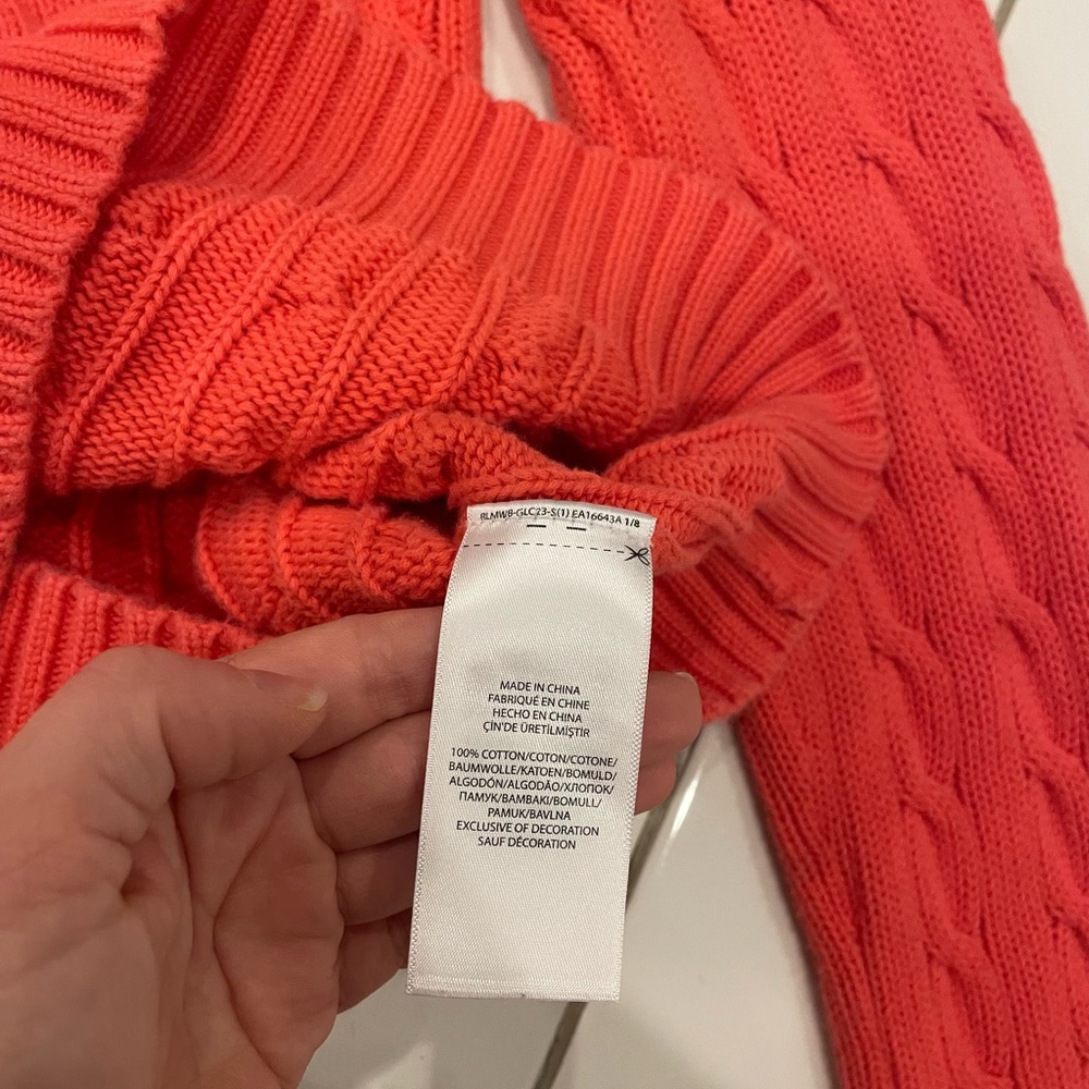 Ralph Lauren Coral Cable Knit Sweater - Picture 3 of 5
